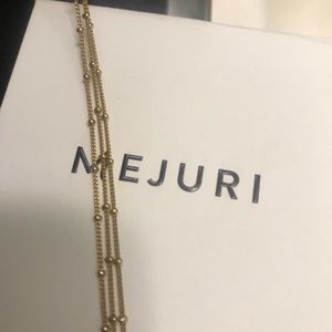 Authentic mejuri 3 strand beaded layered choker